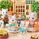 Zestaw figurek Sylvanian Families Latte Cat Family z akcesoriami 9 szt (5054131057384) - obraz 4