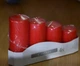 Набір свічок 4 шт. циліндр Bispol AURA Candles Червоні (sw50/4-030) - зображення 6