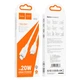 Data-кабель Hoco X93 Force PD20W 3A Type-C to Lightning 2M, White - зображення 2