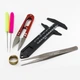 Набор Ювелирных Инструментов 6шт, Кольцо для колечек, Ножницы, Пинцет, Шило 2шт, Штангенциркуль - изображение 1