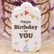 Бирки Подарочные "Happy Birthday to YOU" Бумажные, Прямоугольные, Белый, 50x30х0.4мм, Отверстие: 3мм, 100 шт - изображение 2