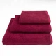 Набір махрових рушників 3шт GM Textile 40х70см, 50х90см, 70х140см 400г / м2 (Бордовий) - зображення 1