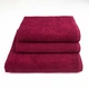 Набор махровых полотенец 3шт GM Textile 50х90см, 50х90см, 70х140см 400г/м2 (Бордовый) - изображение 1