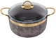 Кастрюля Brioni антипригарная Royal Stone Sandstone Gold 24 см 5 л (764-040) - изображение 1