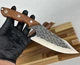 Универсальный кухонный нож шеф повара Sonmelony Santoku Kitchen 29,5 см нож топорик из нержавейки (RT4-103) - изображение 2