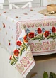 Скатерть для кухни на стол тканевая из льна в украинском стиле вышиванки 150х110 см (Е05012В-3) - изображение 4