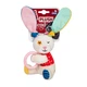 Іграшка для собак Зайчик з кільцем та пищалкою GiGwi Plush, текстиль, термопластична гума, 16 см - зображення 2