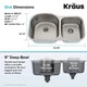 Подвійна кухонна мийка Kraus Premier KBU27 - зображення 5