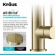 Змішувач для кухні із висувною лійкою KRAUS Artec Pro™ бронза латунь KPF-1603SFACB - зображення 6