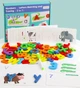 Учебный набор Монтессори Treehole 3в1 Игры со словами Spelling game и цифры с карточками пиши-стирай - изображение 1