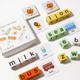 Деревянные кубики собери слово для малышей English Word Game игра с буквами английский алфавит - изображение 1