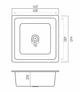 Кухонная мойка Platinum 4040 RUBA матовая Дюна (SP000040837) - изображение 8