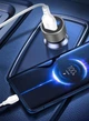 Автомобільний зарядний пристрій XO TZ09 2.4A/2 USB + кабель lightning Grey - изображение 2