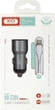 Автомобільний зарядний пристрій XO TZ09 2.4A/2 USB + кабель lightning Grey - изображение 4
