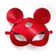 Шкіряна маска ведмедика Art of Sex - Mouse Mask, колір Червоний - зображення 3