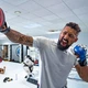 Перчатки для ММА RDX T6 Plus синие размер M кожаные для тренировок единоборств с защитой капа в комплекте - изображение 8