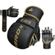Рукавиці для ММА (Греплінгові рукавички) RDX F6 KARA Matte Golden Plus S/M - изображение 4