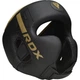 Боксерський шолом RDX F6 KARA Matte Golden M (капа у комплекті) - изображение 3