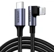 Кабель UGREEN US305 USB-C to Lightning Angled Cable Aluminum Shell Braided 1м Black (UGR-60763) - зображення 1
