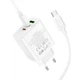 Мережевий зарядний пристрій HOCO C126A Pure power PD40W three-port(2C1A) charger set(Type-C to Type-C) White (6931474798749) - изображение 6