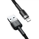 Кабель Baseus Cafule Cable USB For Lightning 2.4A 0.5m Gray+Black (CALKLF-AG1) - изображение 4