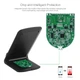 Подставка держатель с беспроводной зарядкой до 15W на стол для смартфона, планшета Quick Charge Z13 Белый - изображение 3