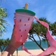 Пластикова пляшка для води Милий Кавун, з трубочкою і ремінцем, 320 мл - зображення 6