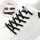 Еластичні шнурівки для взуття з фіксатором 2 штуки 100 см Elastic Lazy Shoelaces Black - зображення 1