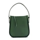Зеленая кожаная женская сумка оригинальной формы Lamponi Lisa, green matte - изображение 6