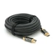 Кабель VEGGIEG HX-8 HDMI-HDMI 2K*4K, 8.0m, v2,0, OD-8.0mm, круглий, обплетення, Black, конектор Black-Gold, Box - зображення 3