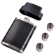 Фляга 266ml в коже 3 стопки 10ml в крышке TD9 Black - изображение 2