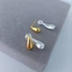 Серьги женские джекеты DeKolie MK1287 золотой с серебряным - изображение 4