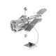 Металлический конструктор 3Д Metal Earth - Hubble Telescope, MMS093 - изображение 4