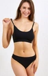 Комплект белья женский топ бюстгальтер трусы стринги Honey Fashion Accessories S/M черный (2-184) - изображение 2