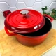 Чугунная кастрюля 4.8 л Красная Ringel Essen для всех видов плит - изображение 1