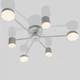 Люстра потолочная светодиодная LED Light House SY-18898/6 WH 800*130 72W белая - изображение 1