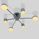 Люстра потолочная светодиодная LED Light House SY-18898/6 CR 800*130 72W хром - изображение 1