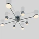 Люстра потолочная светодиодная LED Light House SY-18898/8 CR 1000*130 96W хром - изображение 3