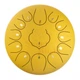 Глюкофон 12" (30см) 13 нот Hluru Huashu THD13-12 Golden Carbon Steel Tongue Drum - зображення 1