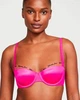Бюстгальтер Victoria's Secret Smooth Logo Embroidery Lightly Lined Balconette Bra Розовый 75A - изображение 1
