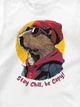 Футболка дитяча Dubhumans Stay Chill, be Capy (Капібара) Біла L (146-152 см) (CAPC-TK-W-L) - зображення 3