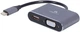Адаптер-перехідник Cablexpert USB Type-C - HDMI, VGA 0.15 м Black (A-USB3C-HDMIVGA-01) - зображення 1