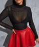 Жіноча прозора сіточна кофтинка гольф водолазка блузка Honey Fashion Accessories M/L/XL чорний (10-114) - изображение 1