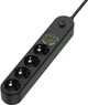 Мережевий фільтр-подовжувач ColorWay 4 розетки/4USB (Type-C PD20W + 3USB QC3.0) (45 Вт) 2 м Black (CW-CHE44PDB) - зображення 2