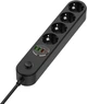 Мережевий фільтр-подовжувач ColorWay 4 розетки/4USB (Type-C PD20W + 3USB QC3.0) (45 Вт) 2 м Black (CW-CHE44PDB) - зображення 3