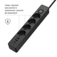 Сетевой фильтр-удлинитель ColorWay 4 розетки/3USB (2USB-A + 1 TYPE-C) (24 Вт) 2 м Black (CW-CHE432PDB) - изображение 9
