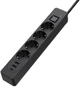 Сетевой фильтр-удлинитель ColorWay 4 розетки/3USB (2USB-A + 1 TYPE-C) (24 Вт) 5 м Black (CW-CHE435PDB) - изображение 3
