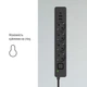 Сетевой фильтр-удлинитель ColorWay 4 розетки/3USB (2USB-A + 1 TYPE-C) (24 Вт) 2 м Black (CW-CHE432PDB) - изображение 15