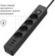 Сетевой фильтр-удлинитель ColorWay 4 розетки/3USB (2USB-A + 1 TYPE-C) (24 Вт) 5 м Black (CW-CHE435PDB) - изображение 9
