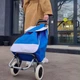 Тачка сумка на колесах кравчучка метал синяя - изображение 2